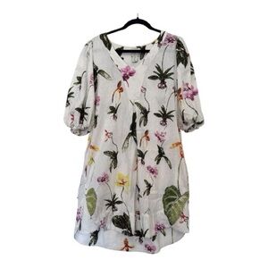Joie White Floral High Low Dress